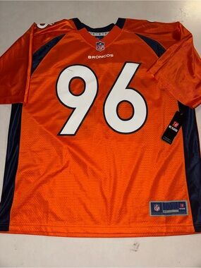 NWT Denver Broncos Shelby Harris Jersey XL 96 NFL Football Orange